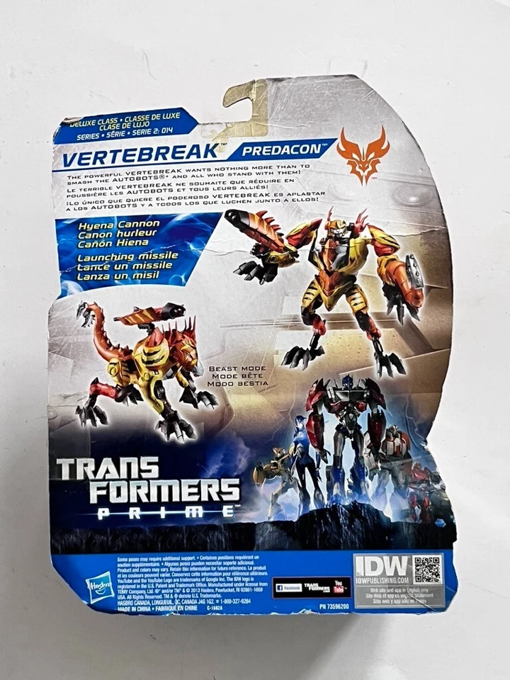 Transformers Prime Beast Hunters Vertebreak Action Figure – Brand New - Imagem 3 de 4
