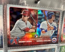 2015 Topps Update Combos Rainbow Foil Darrell Ceciliani Danny Dorn Rookie RC