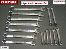 Craftsman 15 Pc Metric Mm Wrench Set - Pro Size Handles 14 11 9 Craftsman 15 Pc Metric Mm Wrench Set - Pro Size Handles 14 11 9
