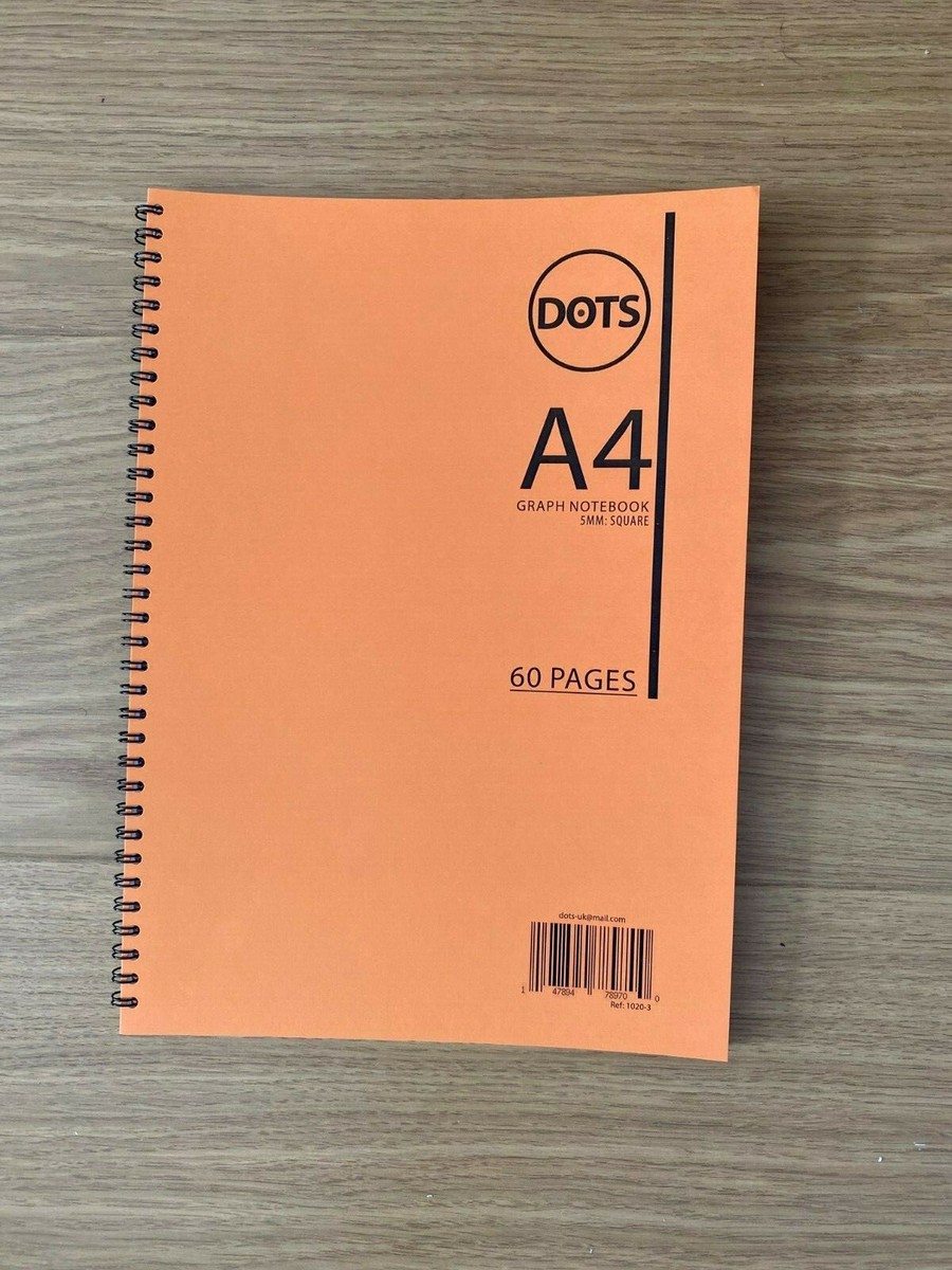 Grid Paper B5 Quad Ruled Spiral Graph Thick Square Notebooks Dot Notebook
