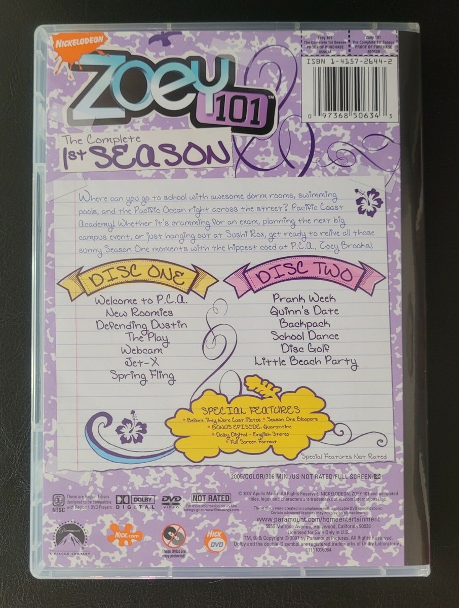 Zoey 101: The Complete First Season DVD, Insert 2-Disc TV Comedy