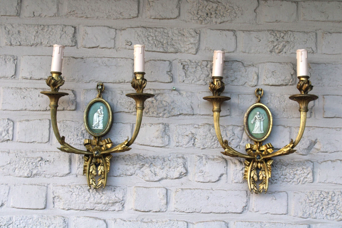 Antique wall sconces on sale ebay
