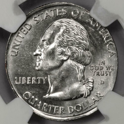 2008 D NGC MS64 Struck On Elliptical Planchet Arizona Quarter Mint Error Rare - Picture 3 of 4