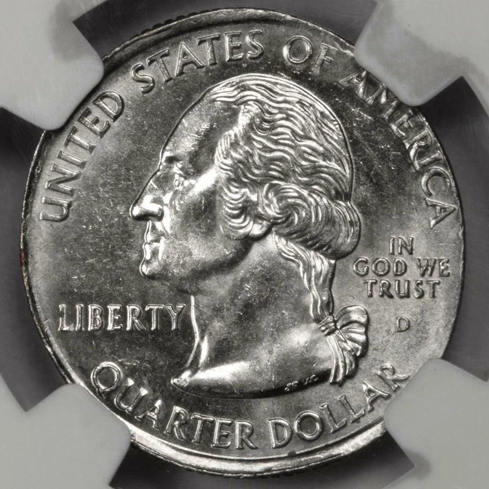 2008 D NGC MS64 Struck On Elliptical Planchet Arizona Quarter Mint Error Rare - Image 3 of 4