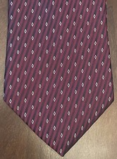 Club Room Burgundy 100 Silk Men  s Neck Tie Made In Usa