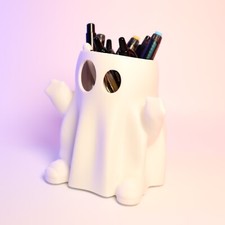 Ghost Container with Silly Eyes Fun Halloween Storage Spooky Decor