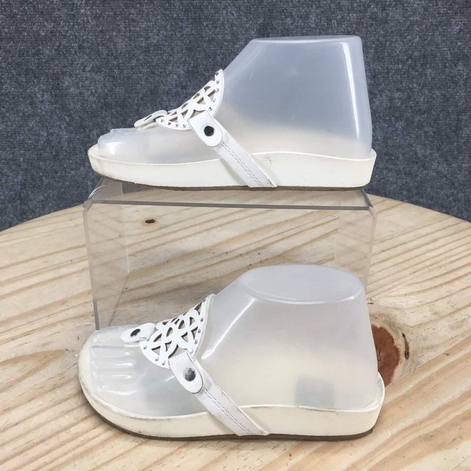 DV Dolce Vita Sandals Youth 3 Flip Flop Thong White Toe Post Slip On Comfort - Image 2 of 4