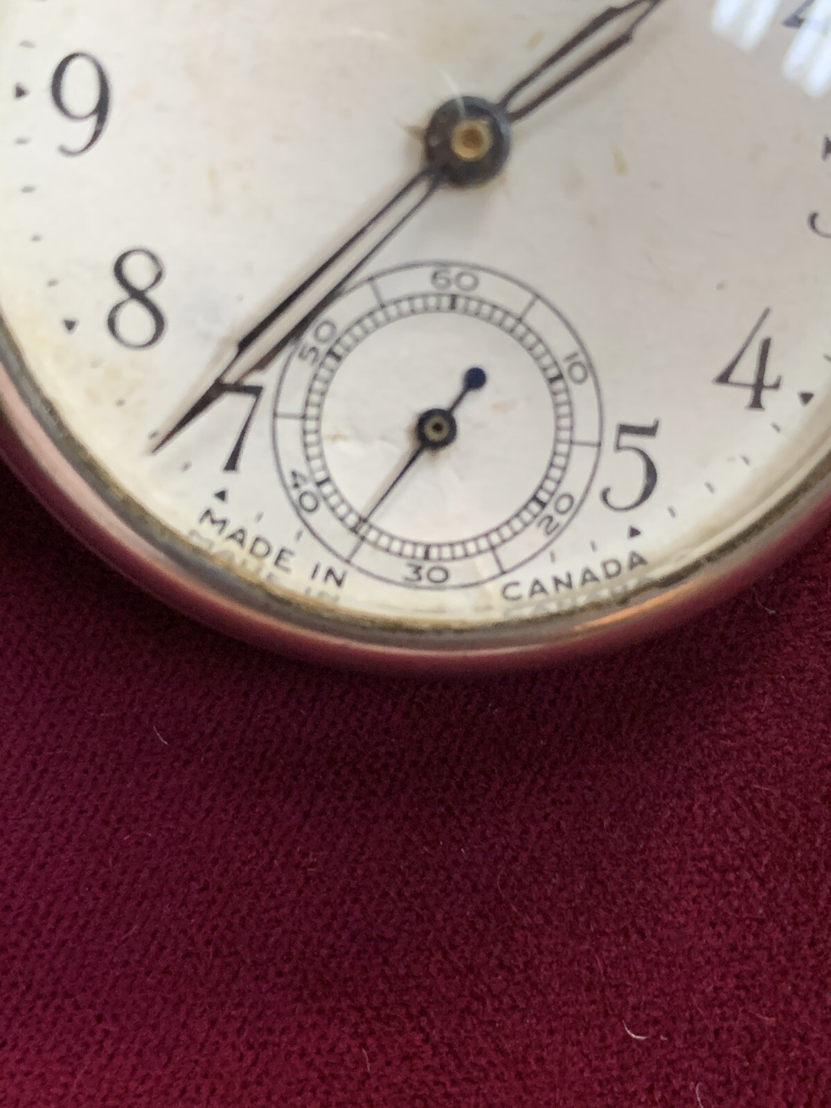 Vintage westclox pocket ben pocket watch Canada Made 49mm eBay