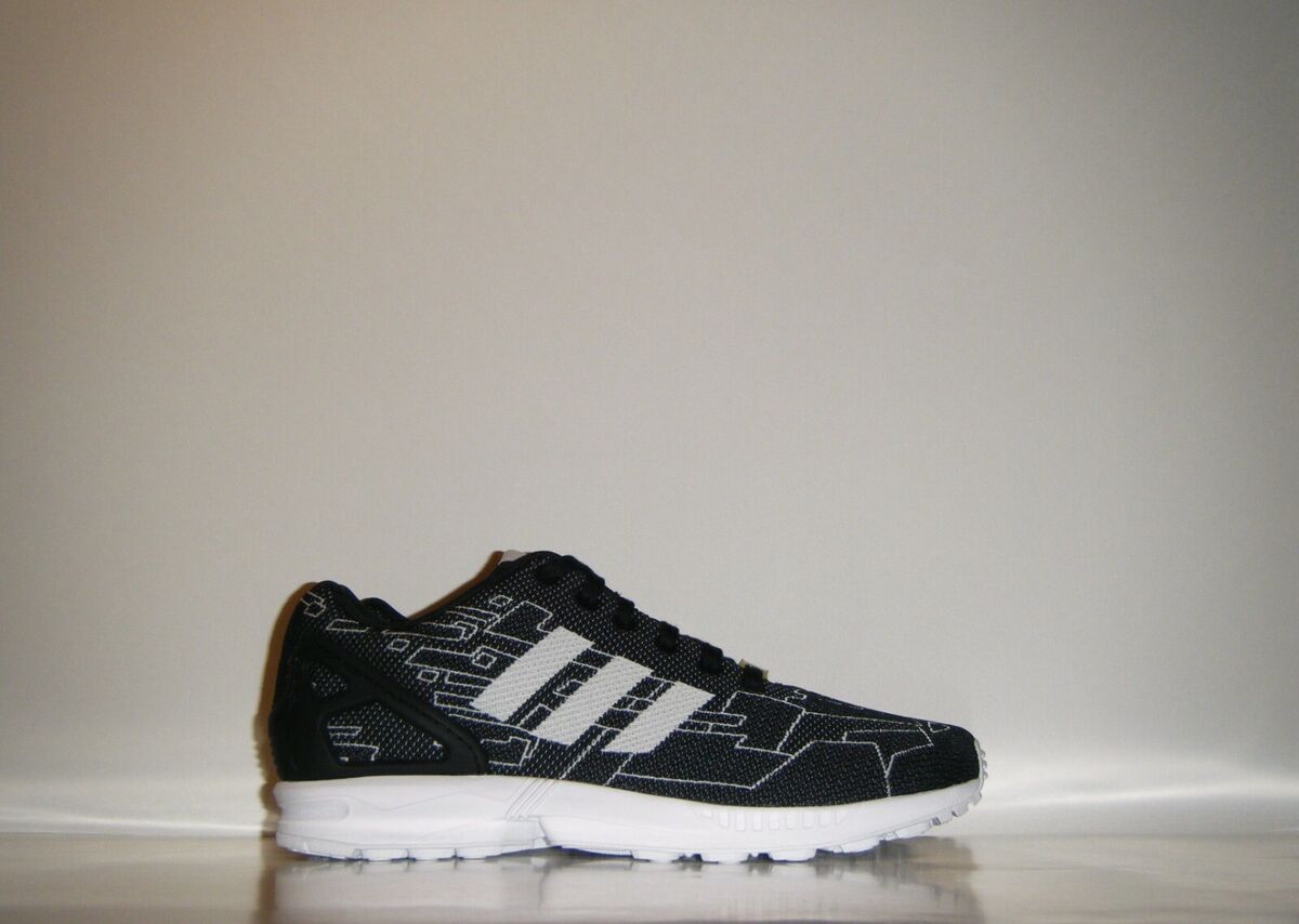 2014 Adidas ZX Flux Weave Pattern Pack Black White Sz. 8.5 2014 Adidas ZX Flux Weave Pattern Pack Black White Sz. 8.5