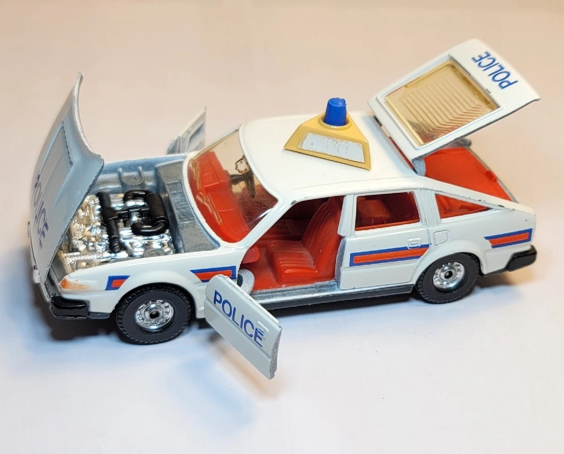 CORGI ROVER 3500 Police Car 1970s Gt Britain Opening Doors Hood
