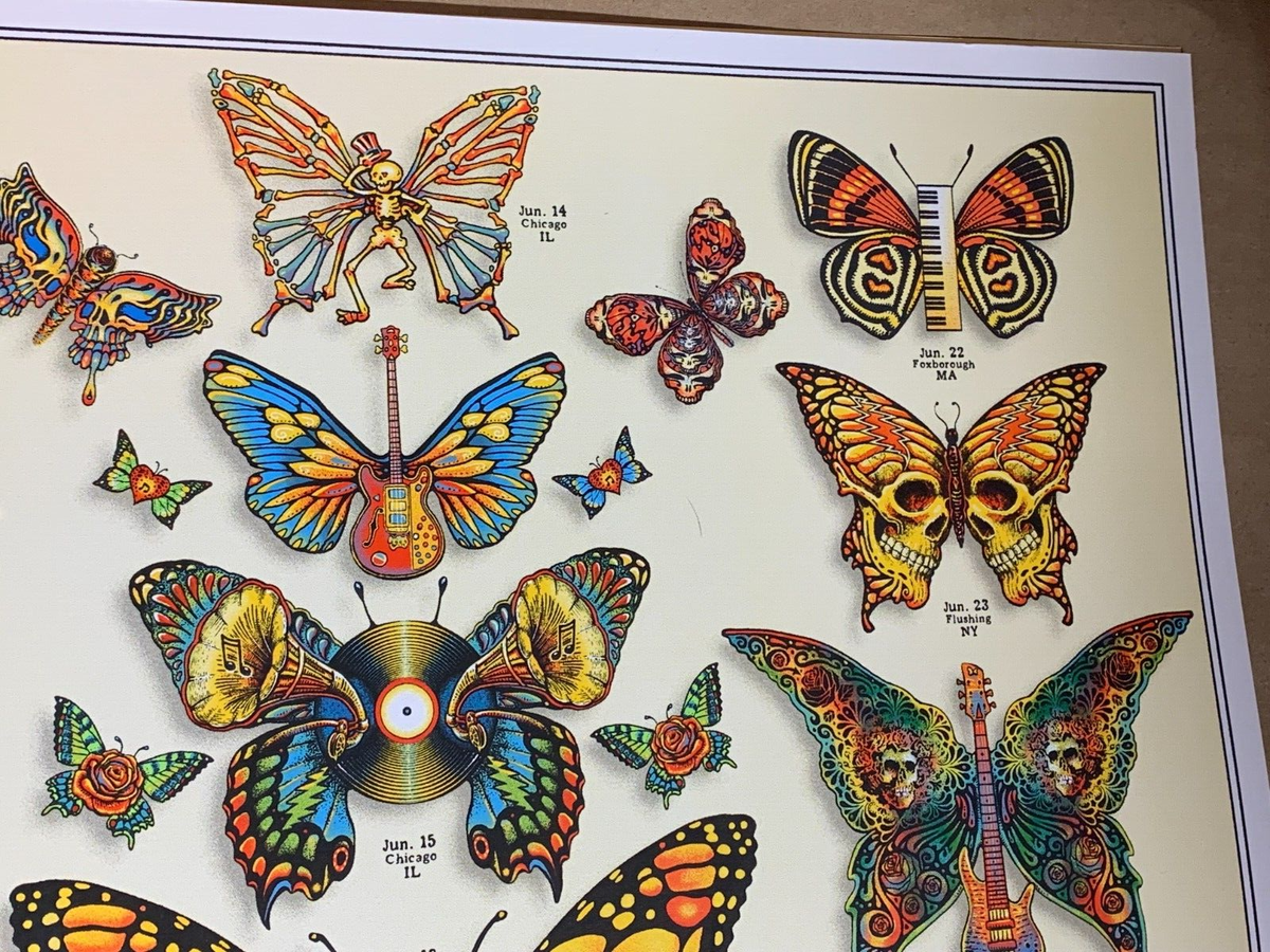 GRATEFUL DEAD & COMPANY 2019 SUMMER TOUR WILD BUTTERFLIES