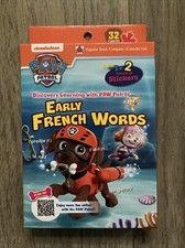 Paw Patrol Playing Early FRENCH Words Flash Cards Educational Learning NEW