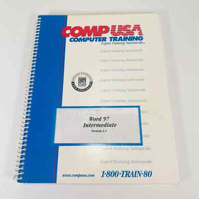Vintage COMPUSA Computer training Word 97 Intermediate Version 2.1 (1997)