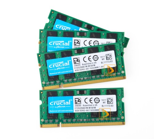 4pcs Crucial 4GB 2Rx8 PC2-5300S DDR2 667Mhz 200Pin RAM Memory Laptop SO-DIMM"" - Picture 2 of 12