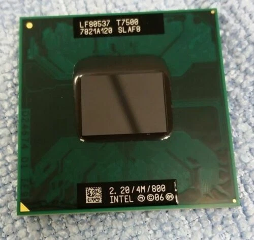 Intel Core 2 Duo T7500 CPU  2.2 GHz SLAF8 Dual Core Processor 35W Socket P - Image 3 of 4