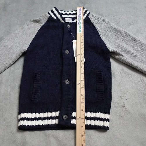 Gymboree Sweater Boys XS (4) Black Gray Button Front Patches Elbow Outdoor - Picture 3 of 8
