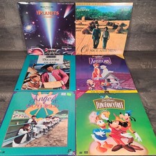 6 Laserdisc Movies - Disney Aristocats Mickey Angles Outfield Of Mice and Men
