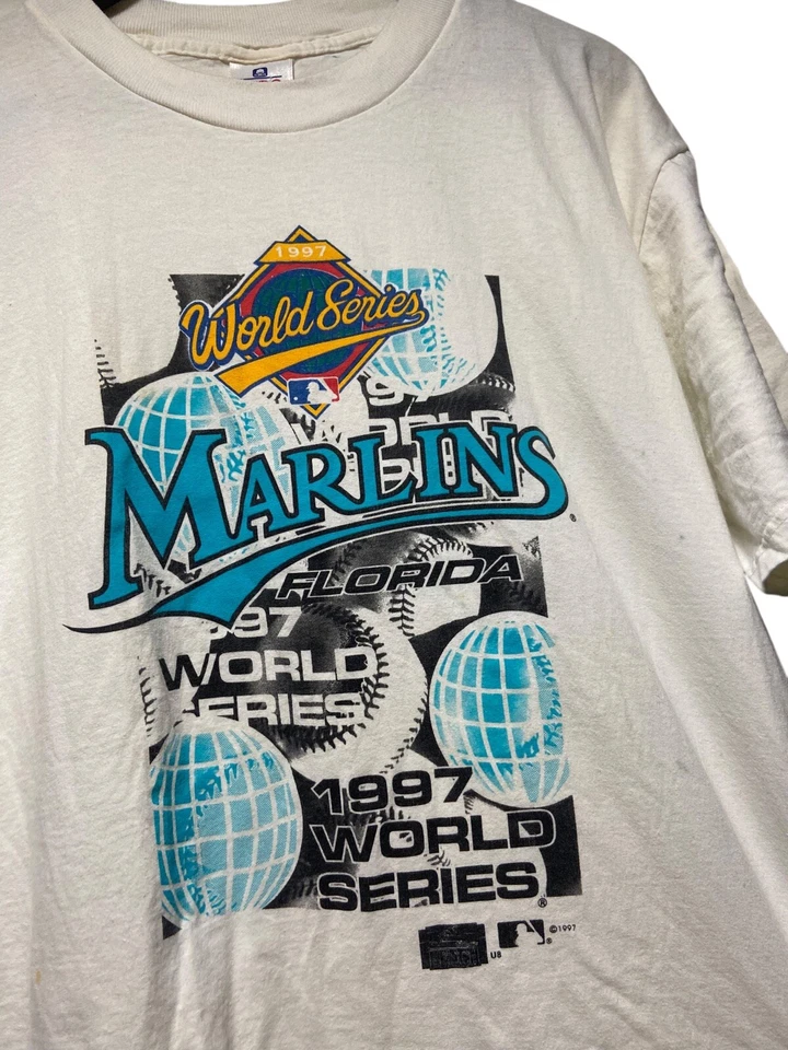 Vintage Florida Marlins 1997 World Series Champions T Shirt Adult Size Large - Image 2 of 4