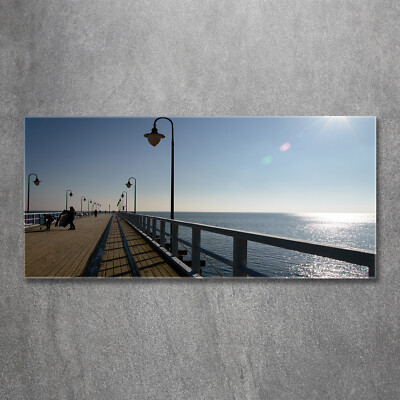 Wandbild aus Plexiglas  Druck auf Acryl 120x60 Landschaften Pier in Gdingen