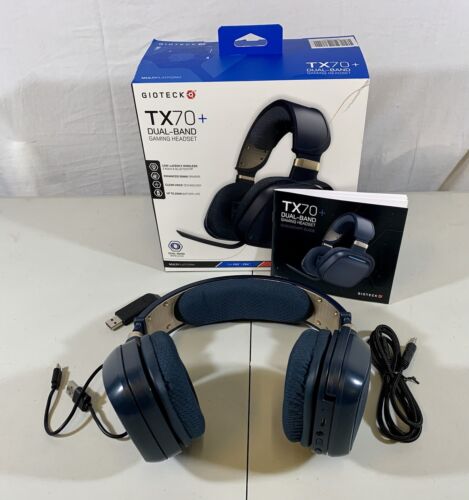 Gioteck TX70 + Dual Band Wireless Gaming Headset Headphones PS4 PS5 PC Switch - Foto 1 di 10
