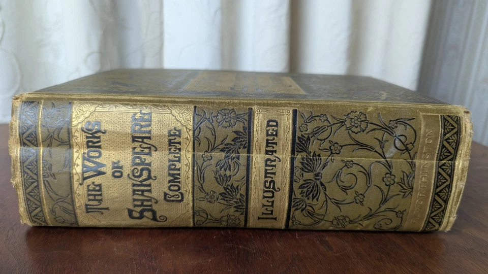 THE WORKS OF SHAKESPEARE COMPLETE Illustrated R. Worthington Antique Book 1884 - Image 3 of 4