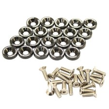 20 Pcs Black CNC Billet Aluminum Fender Washer Engine Bay Dress Up Kit