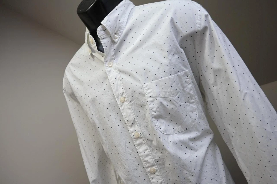 J Crew Dress Shirt Classic Fit Stretch Dotted Button Up Mens Size Large Tall LT - Image 2 of 4