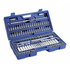 Westward 6Xz82 Socket Wrench Set, 3/8 In Drive Size, (25) 12-Point, (26)