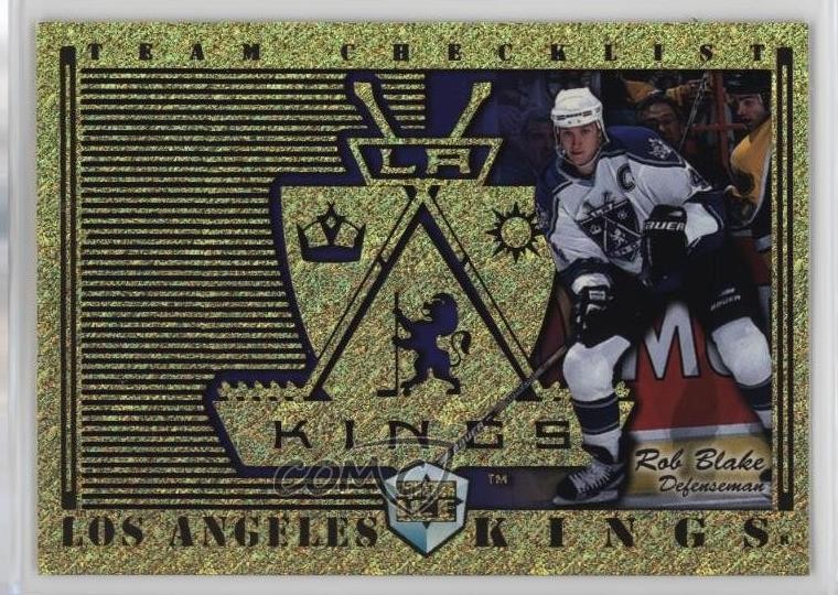 1998-99 Pacific Dynagon Ice Team Checklists Rob Blake #12 HOF 12gr
