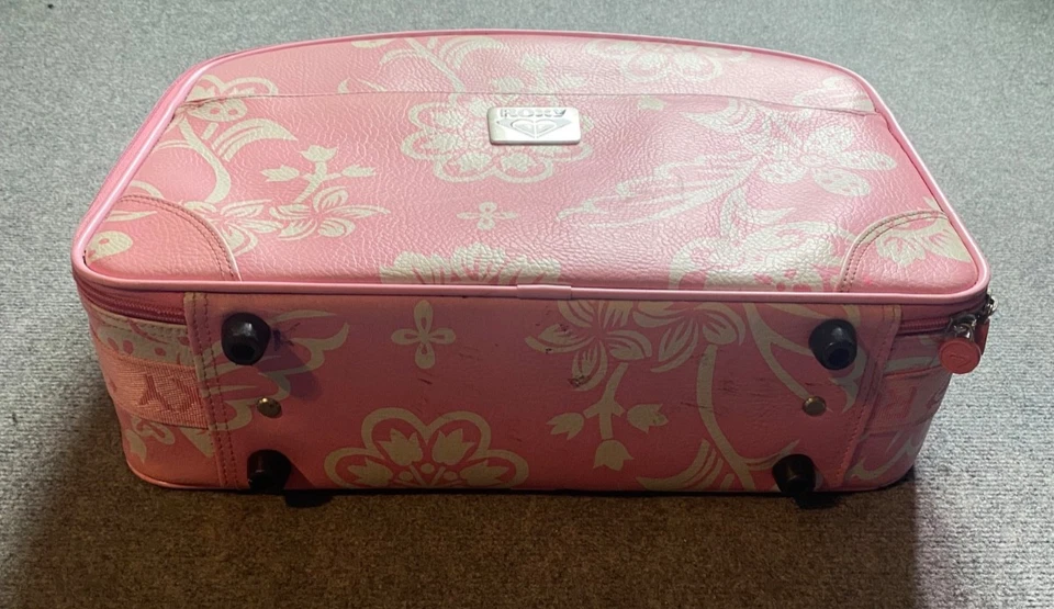 Vintage Roxy Quicksilver  Pink Floral Travel Suitcase Luggage Y2k 90s - Image 3 of 4