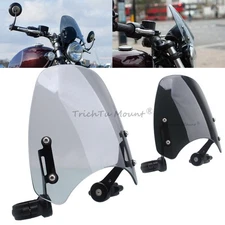 Front Windshield Windscreen w/Brackets For Triumph Bonneville Bobber 2017-2023