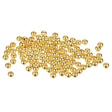 120 Pack 14K Rondelle OD 5 mm ID 1.5 mm Light Gold Plated Gold Brass Round