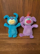 2010 Fisher-Price Sing a ma Jigs Plush Lot of 2 Blue Purple Singing Toys