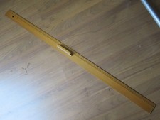antico RIGHELLO IN LEGNO 100 cm riga da lavagna maestro geometra scuola vintage