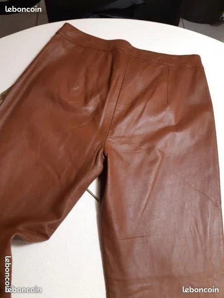 PANTALON CUIR Agneau NEUF Jamais Porté - Marque 3 Suisses - Valeur 199 € - Photo 2/4