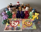 Huge Lot of 36 Vintage Beanie Babies all with TY Tags w/ Rare 1st Edition Items