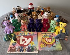 Huge Lot of 36 Vintage Beanie Babies all with TY Tags w/ Rare 1st Edition Items