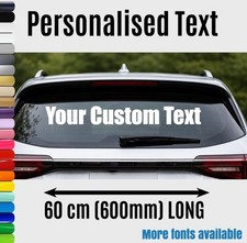 Medium Custom Text Sticker 600mm / 60cm Personalised Car Van Window