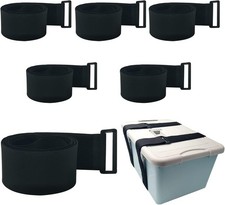6Pcs 40" x 2" Nylon Heavy Duty Reusable Hook and Loop Cinch Straps, Adjustabl...
