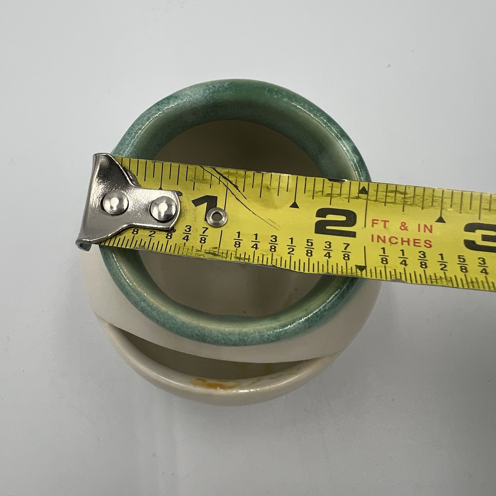 Ceramic Egg Separator Green White Face Design Kitchen Gadget 3" Yolk Whites Tool