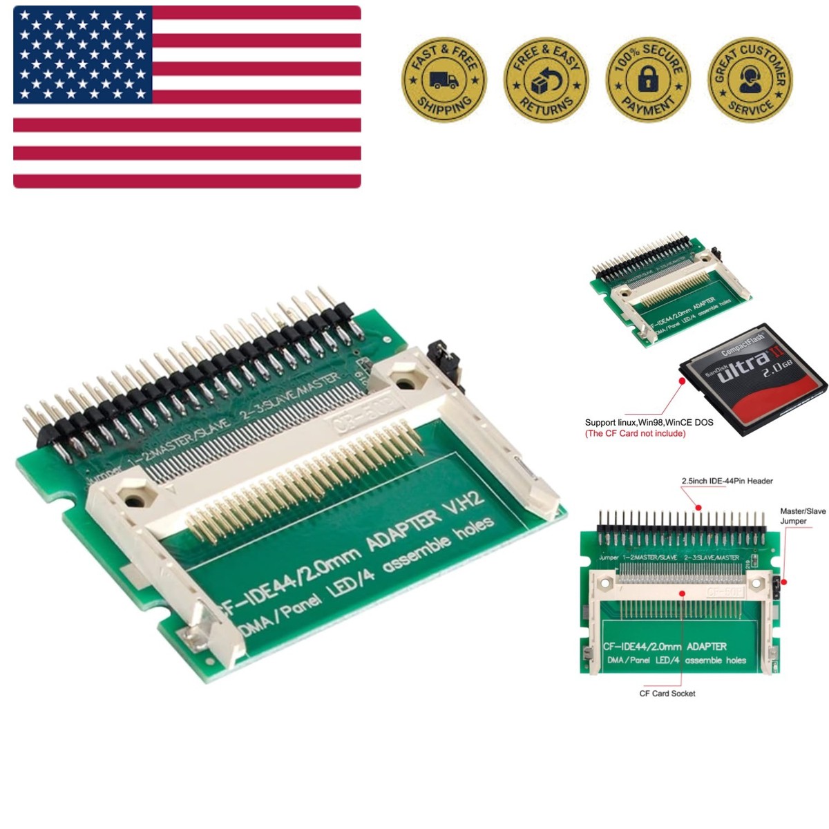 CF Compact Flash Merory Card to 2.5