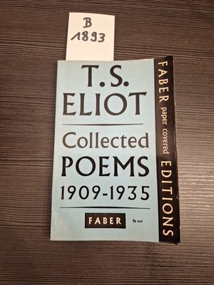 T.S.Eliot Collected Poems 1909-1935 Paperback Book 