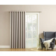 Stone Solid Grommet Room Darkening Curtain - 100 In. W X 84 In. L