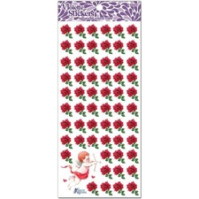 Violette Stickers - Mini Red Roses - 2 Miniature Flower Sticker Sheets - Crafts