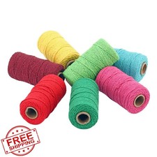 Macrame Cotton Cord 2mm 109 Yard Beige Craft Rope Plant Hanger