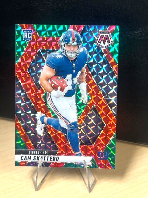 CAM SKATTEBO 2025 MOSAIC ROOKIE CHOICE RED GREEN PRIZM GIANTS RC #305
