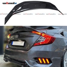Fits 16-2021 Honda Civic Sedan Glossy Black Highkick Duckbill Trunk Spoiler Wing