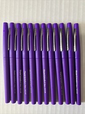 Lot of 12 Paper Mate Flair Felt Tip Pens PURPLE 0.7mm Medium Point 84501 NEW