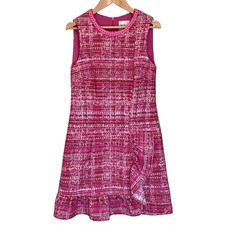 Be Blumarine Sleeveless Tweed Dress, Size 38, Pink Women USED