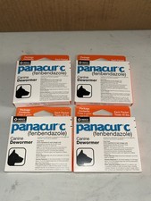 Panacur C Dog Dewormer 4g 40 lb 4 Pack Fenbendazole Canine Worm Treatment 01/27